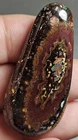 Natural solid polished boulder opal Yowah Nut 59.6ct  green blue matrix Freeform