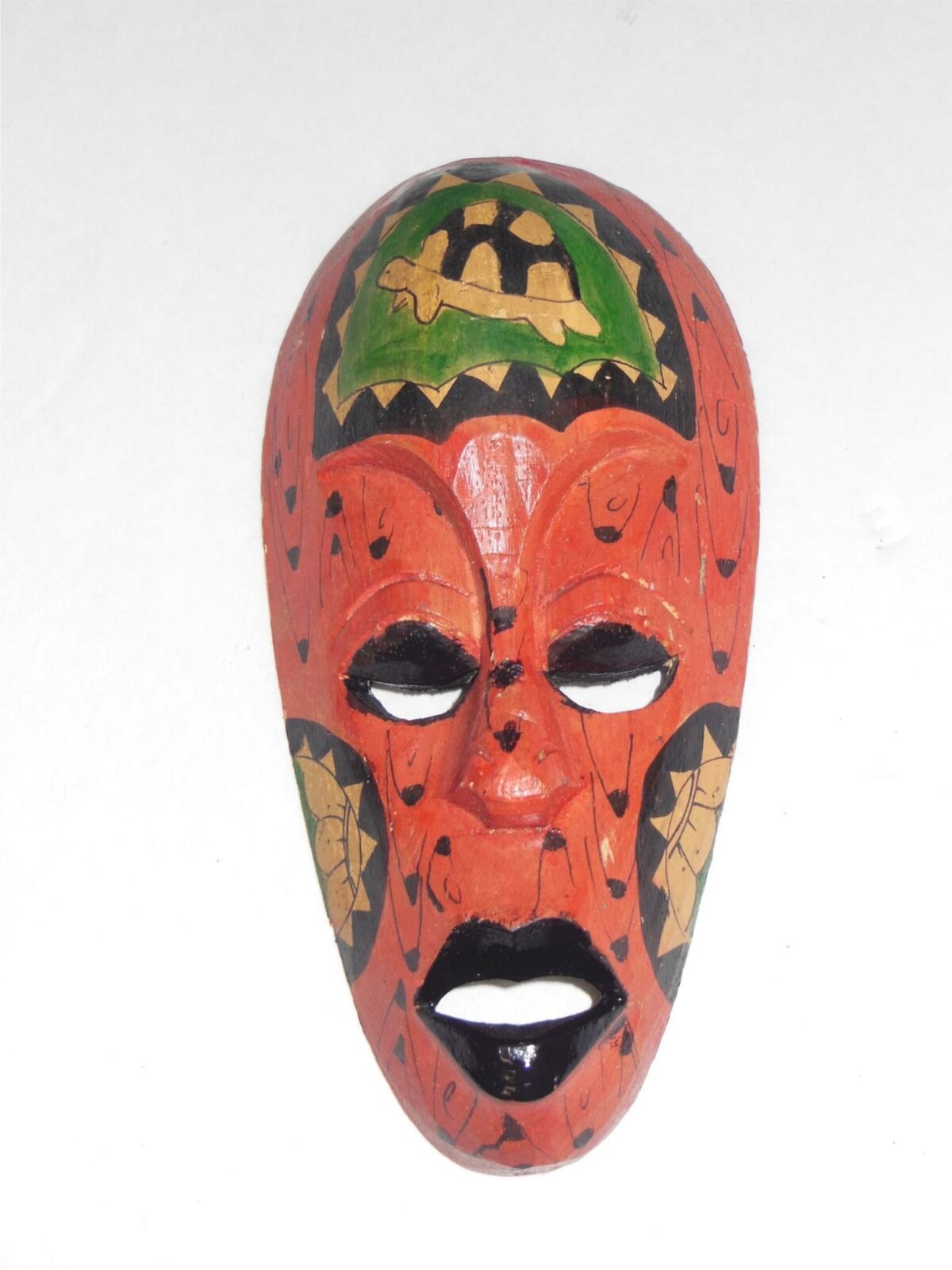 SMALL Max 79% OFF MASK HINDU CARNIVAL Popular products STYLE HANDMADE ART H CARVED WOOD WALL