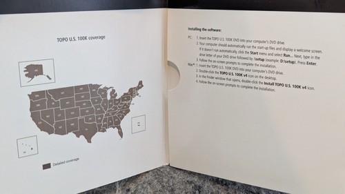 🔥Works🔥 Garmin Topo US 100K DVD Maps Version 4, Covers US/AK/HI/PR - Picture 7 of 10