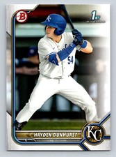 Hayden Dunhurst 2022 Bowman Draft 1st Edition #BD-44 Kansas City Royals
