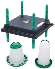 Agrarflora Küken Aufzucht Set - Wärmeplatte 25x25cm (13W, 230V) + Tränke + Trog