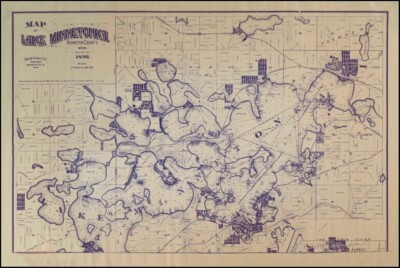 Map of Lake Minnetonka 1896   George W. Cooley   Cartography Historical Print