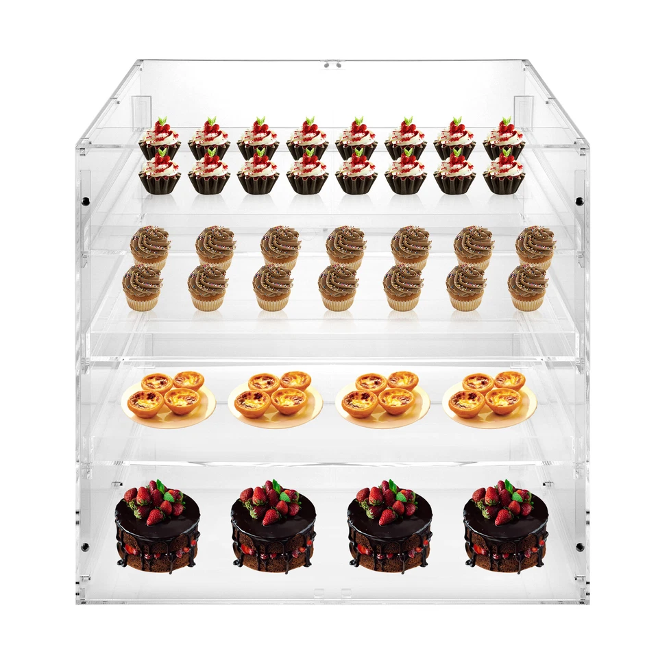 Vitrina de panadería con encimera de 3 bandejas para galletas pastelería/donut tienda de hotel Foto 3 de 4