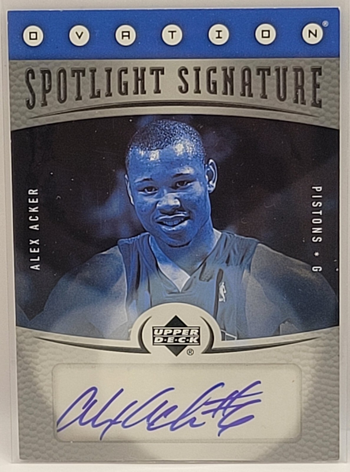 06-07 Upper Deck Ovation Spotlight Signature Alex Acker Rookie Autograph