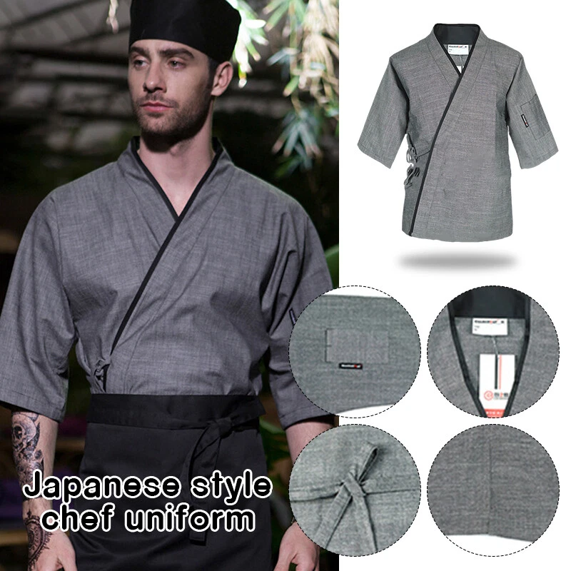 Japanese Chef Uniform Male Chef's Work Clothes Japanese Food Store Work clothes - Image 2 of 4