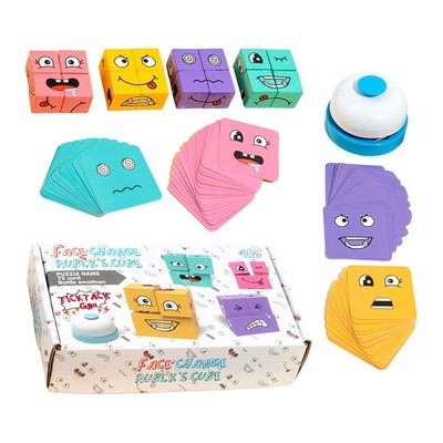 Face Changing Cubes Wooden Matching Puzzle Game Cube Building Blocks Game` NEU