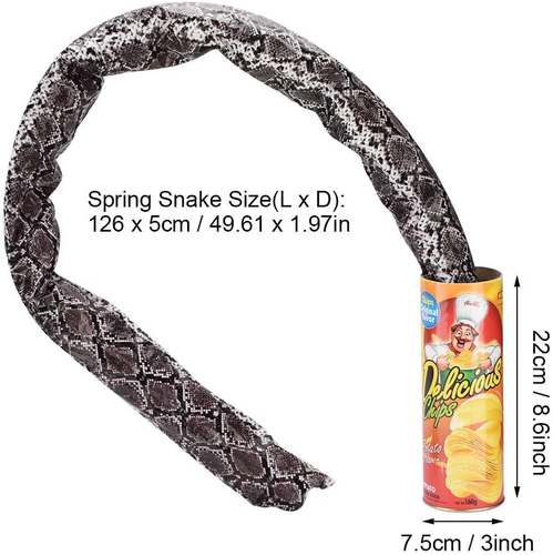 Potato Chip Snake in a Can Funny Prank Large Size for April Fools' Day and Hallo - Picture 3 of 7