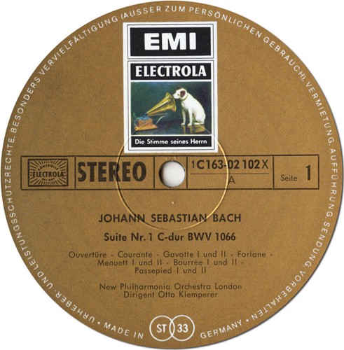 2LP Box BACH 4 Orchestral Suites KLEMPERER New PO EMI C163-2102+ Gold Label NM- - Picture 3 of 3
