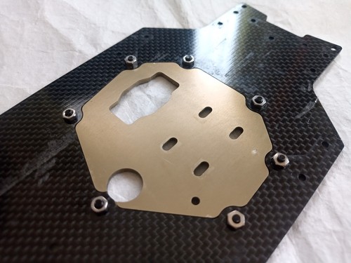 Kyosho KF01 Carbon Main Chassis 7075S Engine Plate R246-3701 &KF010 KF-01 Rare - Picture 5 of 12