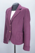 Joules Mapilton US 8 UK 12 Cherry Red Herringbone Tweed Blazer Hacking Jacket