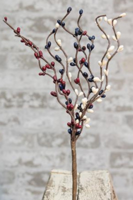Pip Berry Pick, Country Mix, 12'', Primitive Home Decor, Pack of 3