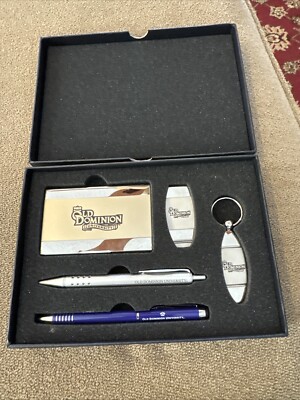 Old Dominion University Pen, Keychain & Business Card Holder Set (BL)