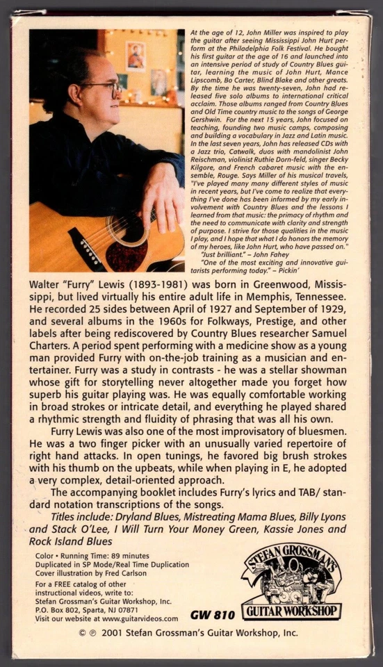 Гитара BO CARTER & FURRY LEWIS ~ кантри блюз ~ Джон Миллер * лот из 2 * VHS - Изображение 2 из 4