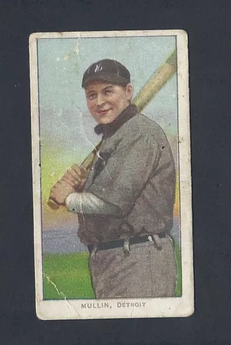 T206 GEORGE MULLIN- DETROIT TIGERS - POLAR BEAR REVERSE - WITH BAT VARIATION