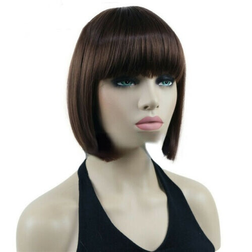 Women's Wig Short Straight Hair Wigs Human Hair Party WIig Ladies Full Wig - Picture 37 of 42