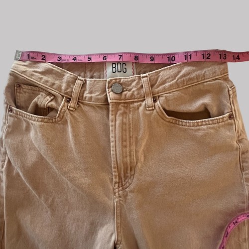 BDG Jeans Juniors Actual Size 26x28 Beige Zip Up Pullon Button Up Straight Leg - Picture 3 of 18