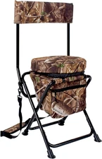 360-Degree Swivel Hunting Chair with Thick Cushion - Foldable and Portable Camo