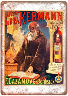 Liqueur du RdPA, Kermann, Bordeaux, c 1890 Liquor Poster Retro Look Sign E1031