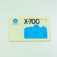 Minolta X-700 - Camera Owner's Manual - Original Instruction Booklet