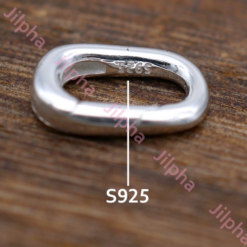 Sterling Silver Link Lock Jump Ring Charm Pendant Connector Clasp Bail A5284 - Picture 5 of 7