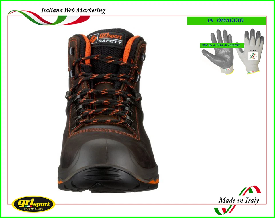 SCARPE ANTINFORTUNISTICA GRISPORT 72003 VIBRAM - GUANTI LAVORO - Immagine 3 di 4