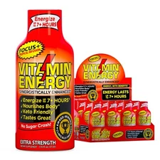 (12 Pack) Vitamin Energy® Focus+ Tropical Energy Shots, Clinically Proven