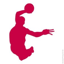 Basketball Dunk, Vinyl Decal Sticker, Multiple Colors & Sizes #85