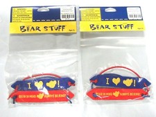  2 sets BAB Build A Bear Friendship Bracelet Set Child Size Accessory Blue, Red