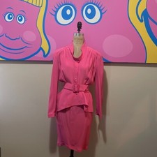 Thierry Mugler Pink Asymmetrical Suit NWT Rare 1980s