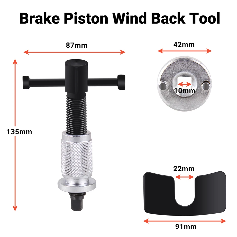 Kit de rueda de rebobinado separador de pistón de freno de disco para automóvil Foto 2 de 4