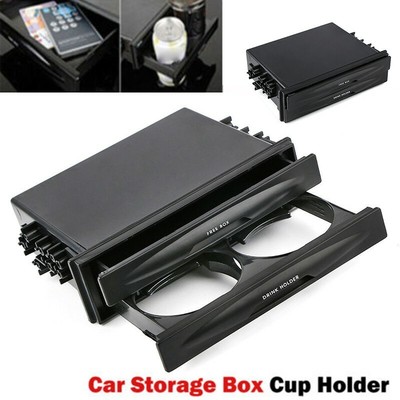 SAVEMORE4U18 Universal Vehicle Car Black Single Din Radio Pocket Drink Cup Holder Storage Box Fascia Facia Dash Kit SAVEMORE4U18 Universal Vehicle Car Black Single Din Radio Pocket Drink Cup Holder Storage Box Fascia Facia Dash Kit