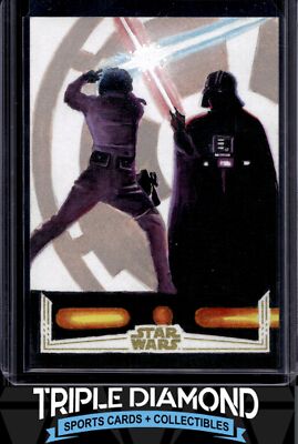 2024 Topps Star Wars Chrome Galaxy Gold Foil Sketch Card Luke Vs Vader C874