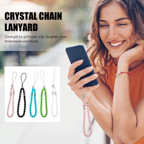 5 Pcs Handytasche Kette Anti Verlorenes Telefon Lanyard Perlenarmband - Zdjęcie 10 z 12