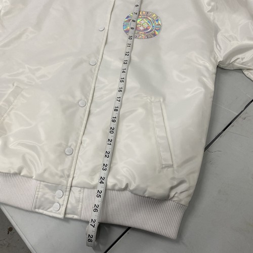 Pittsburgh Steelers Satin Starter Jacket Women’s White Platinum Sample Medium - Bild 8 von 9