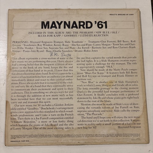 Maynard Ferguson: Maynard ‘61 LP Roulette R-52064 VG/VG - Picture 2 of 6