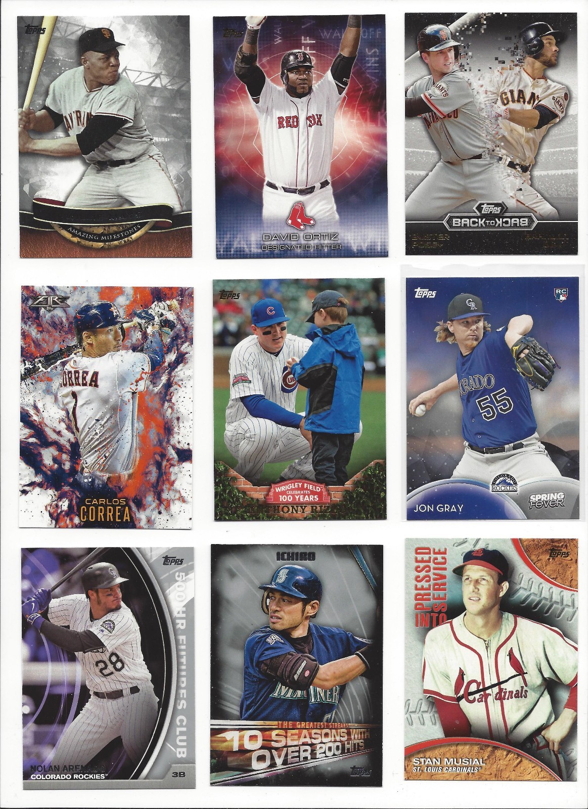 2016 TOPPS INSERTS - 1st PITCH,  3000 HITS,  ICHIRO 3K  - WHO DO YOU NEED!!