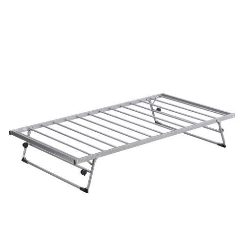 Heavy-Duty Metal Daybed with Pull Out Trundle Twin Size Bed Frame Sofa Bed - Picture 12 of 14