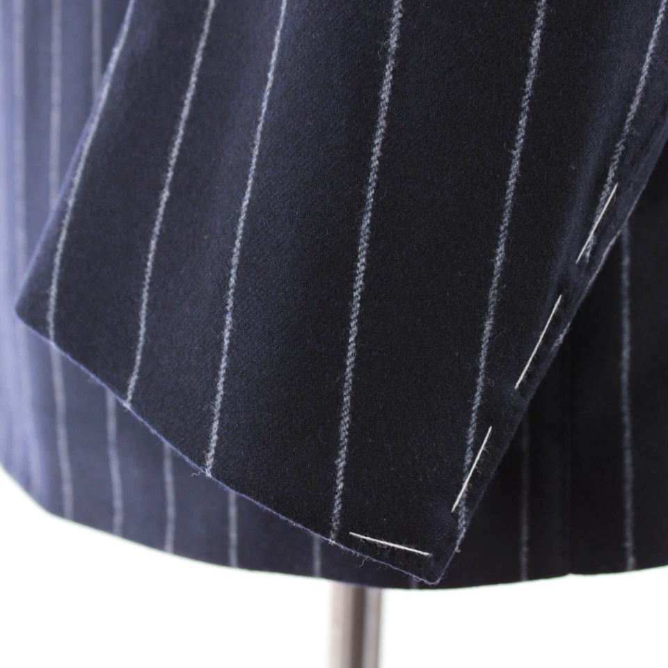 Traje Stile Latino Nuevo con Etiquetas Lana Doble Pecho Dos Piezas Talla 60R 50R EE. UU. Azul/Blanco Foto 4 de 4