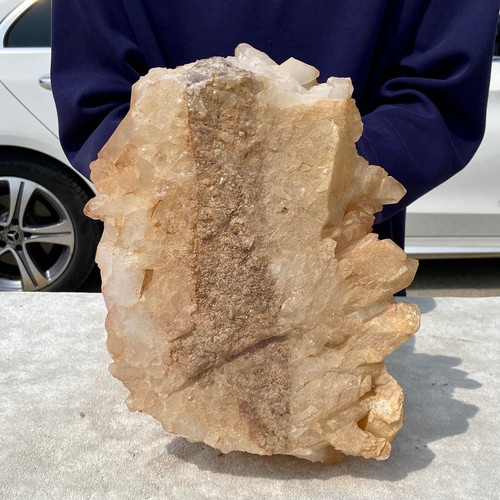 18.2LB Large Natural Clear White Quartz Crystal Cluster Energy Healing Specimen - Afbeelding 21 van 21