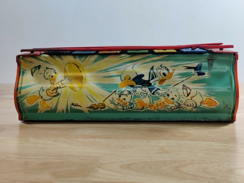 Vintage Walt Disney Toy Xylophone Tin Donald Duck Mickey Mouse Huey Louie Dewey - Picture 12 of 12