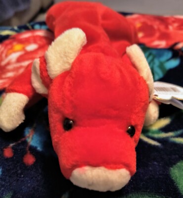 Ty 赤い牛 ビーニーベイビーズ　Snort TY Beanie Baby Snort The Bull (NO TY HANG TAG) - Walmart.com