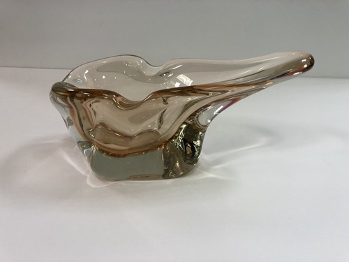 Vintage Hand Blown Art Glass Pipe/ Cigar Ashtray - Picture 1 of 5