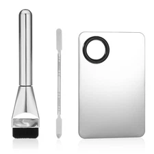 3 Pcs Make Up Spatula Tool with Makeup Mixing Palette, Foundation Spatula, Ma...