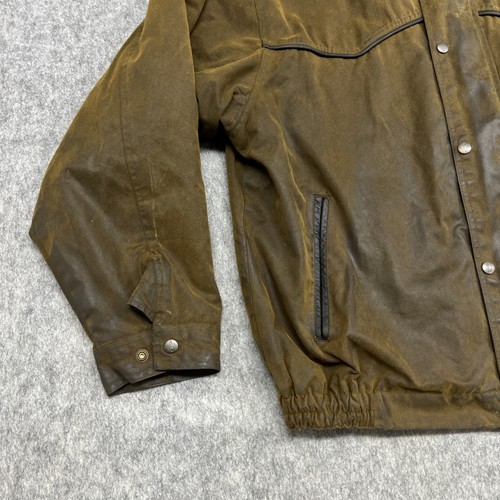 Outback Trading Company Oilskin Jacket Mens 2XL Waterproof Western Lined Coat - Picture 4 of 24
