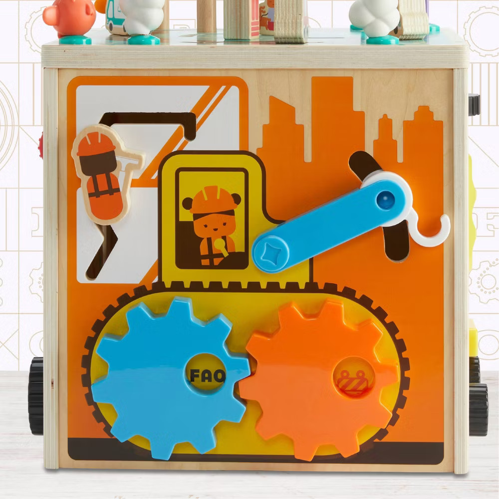 FAO Schwarz Busy City Wooden Activity Cube | eBay