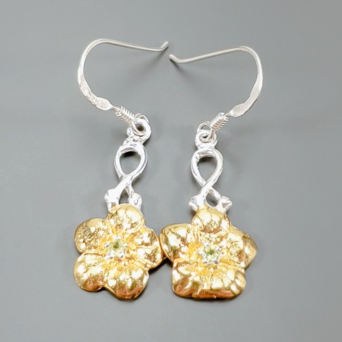 Jewelry gem stores Natural Peridot Earrings 925 Sterling Silver /E126366