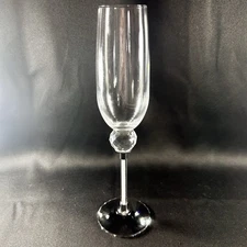 DAVID TUTERA Elegant Crystal Filled Stem Champagne Flute 10"