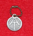 GI Joe 1964 1970s AT Accessory Dog Tag +Bead Chain, Advemtire Team