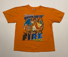 Vintage 2000 Pokemon Breathin Fire Charizard Orange Medium Youth Shirt