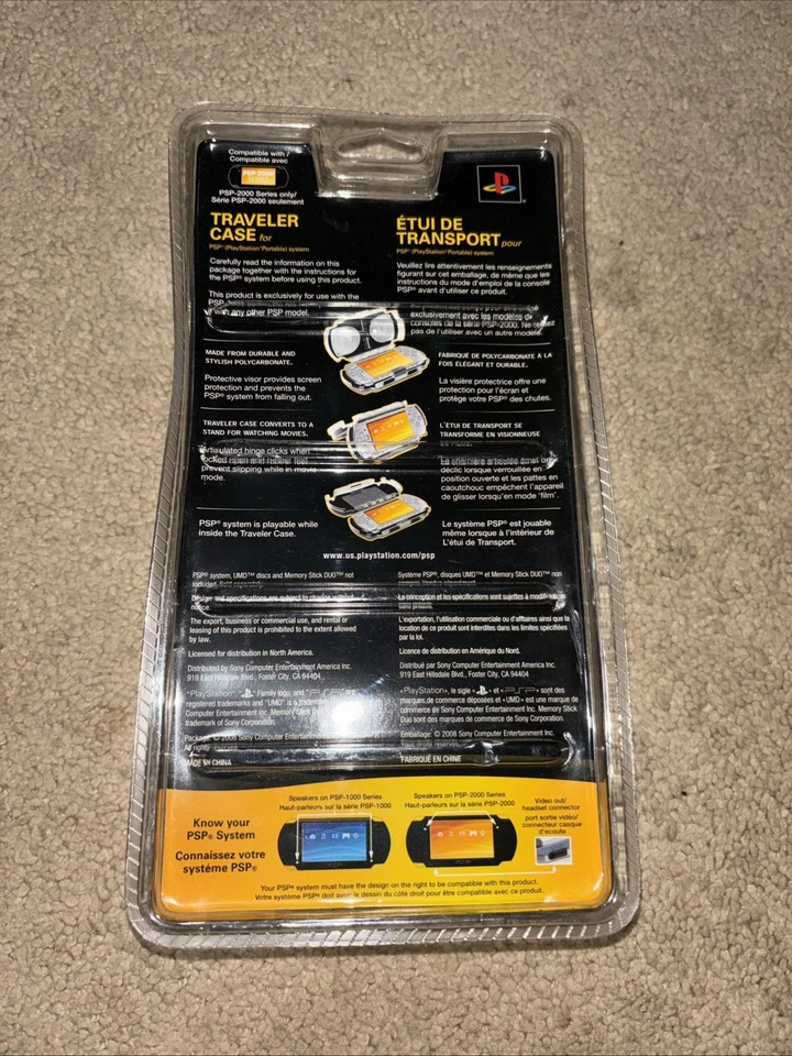 Official Sony PlayStation Portable PSP 2000 Hard Shell Traveler Case Brand New - Image 2 of 2